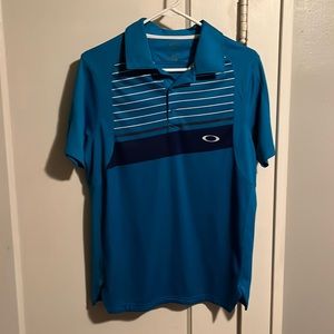 Blue men’s Oakley golf shirt (size small)
